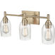 Arlett 3 Light 22 inch Modern Gold Vanity Light Wall Light